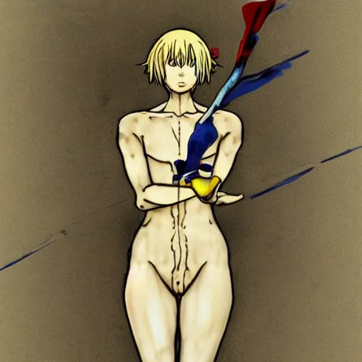 Image similar to rei ayanami by leonardo davinci