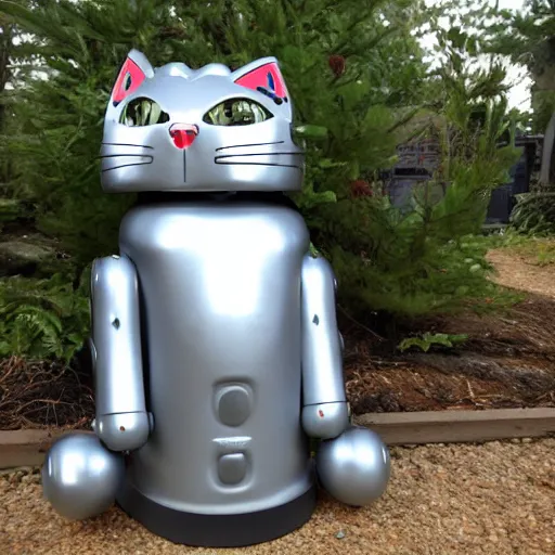 Prompt: Huckle Cat in robot armor