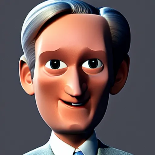 Image similar to bill maher in the incredibles ( 2 0 0 4 ), 3 d render, pixar,