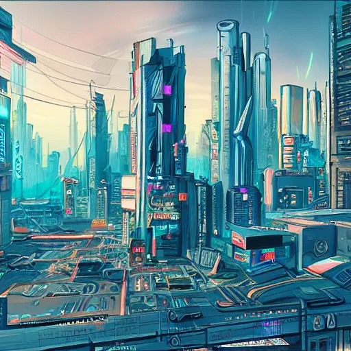 Image similar to cyberpunk city beksinki art style