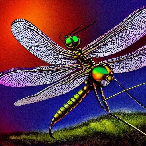 Image similar to a dragonfly on a pioneer DJM by kentaro miura, rave, psycodelic, HD, trending on art station