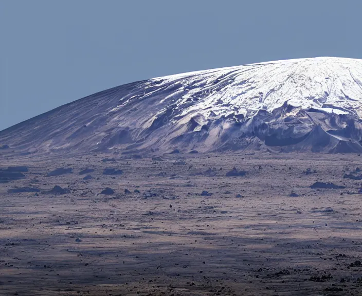 Prompt: 4 k hd, high detail photograph of kilimanjaro, shot with sigma f / 4. 2, 2 5 0 mm sharp lens, wide shot, consistent, isometric view, volumetric lighting, high level texture render