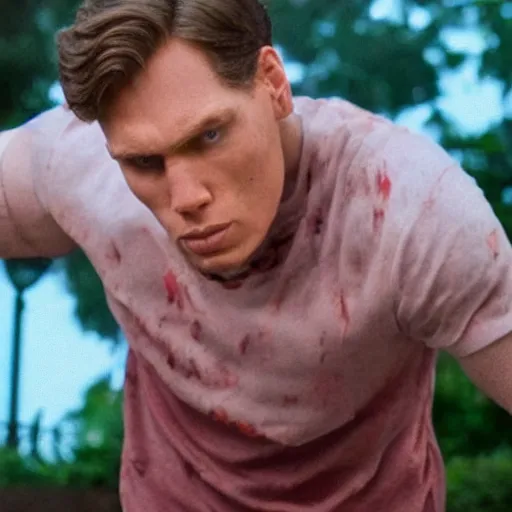 Image similar to Live Action Still of Jerma985 in Sabrina (film), real life, hyperrealistic, ultra realistic, realistic, highly detailed, epic, HD quality, 8k resolution, body and headshot, film still