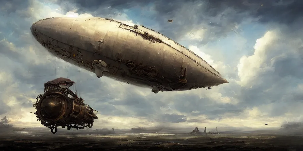 steampunk airship wallpaper