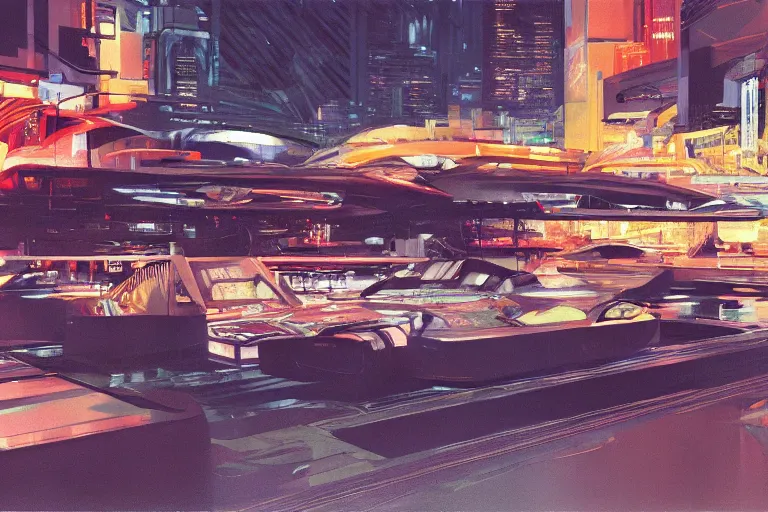 Prompt: futuristic city, painting by syd mead, highly detailed, soft lighting, 8 k resolution, oil on canvas, architectural magazine