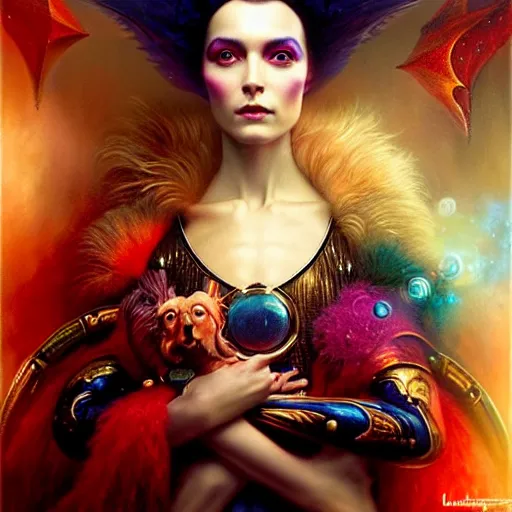 Prompt: exquisite _ imaginative _ dimensional beings timetravel _ colourful _ movie _ art _ by _ lucusfilm _ weta _ studio _ tom _ bagshaw _ james _ jean