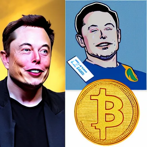 Prompt: a realistic action figure of elon musk holding doge coin currency