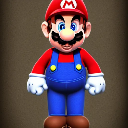 Prompt: realistic super Mario, artstation