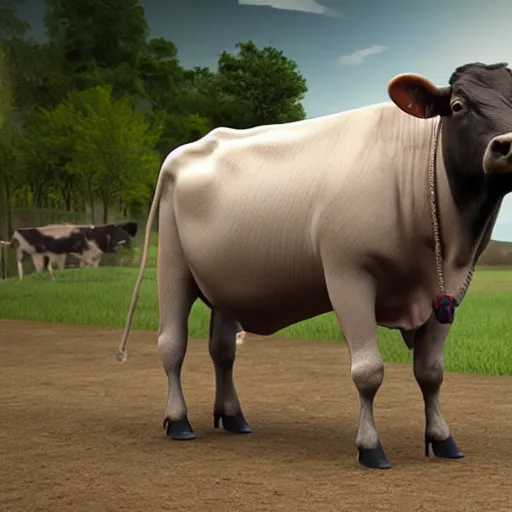 Prompt: kanye west milking a cow, ultra realistic, 8 k, ultra details, highly detailed face, sharp focus