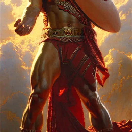 Prompt: stunning male god of thunder, highly detailed painting by gaston bussiere, craig mullins, j. c. leyendecker, 8 k