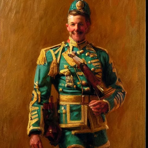 Image similar to detailed portrait of nutcracker soldier, spring light, painting by gaston bussiere, craig mullins, j. c. leyendecker