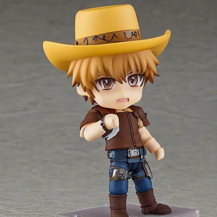 Image similar to cowboy, an anime nendoroid of a cowboy, figurine, detailed product photo