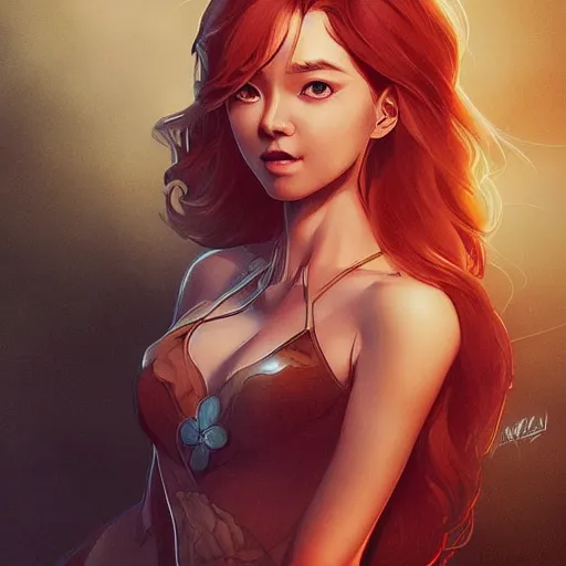 Image similar to lina invers character portrait, concept art, intricate details, highly detailed photorealistic portrait in the style of adam hughes, seseon yoon, artgerm and warren louw