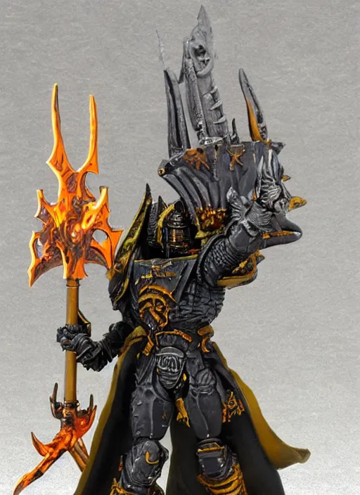 Prompt: 8 0 mm resin detailed miniature of a warhammer 4 0 k sauron, product introduction photos, 4 k, full body,