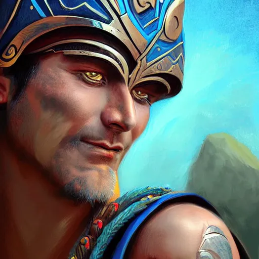 Prompt: digital painting of tupan, tupi guarani god of thunder by filipe pagliuso and justin gerard symmetric fantasy highly detailed realistic intricate portrait