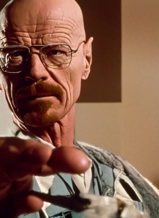 Image similar to film still of Walter White as Doc Brown in Back To The Future, 4k