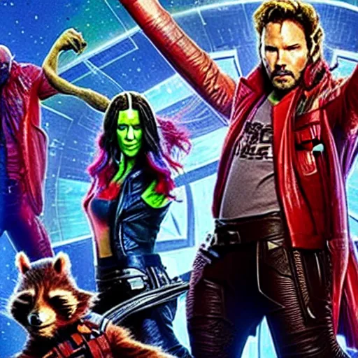 Image similar to Keanu Reeves in Guardians of the Galaxy