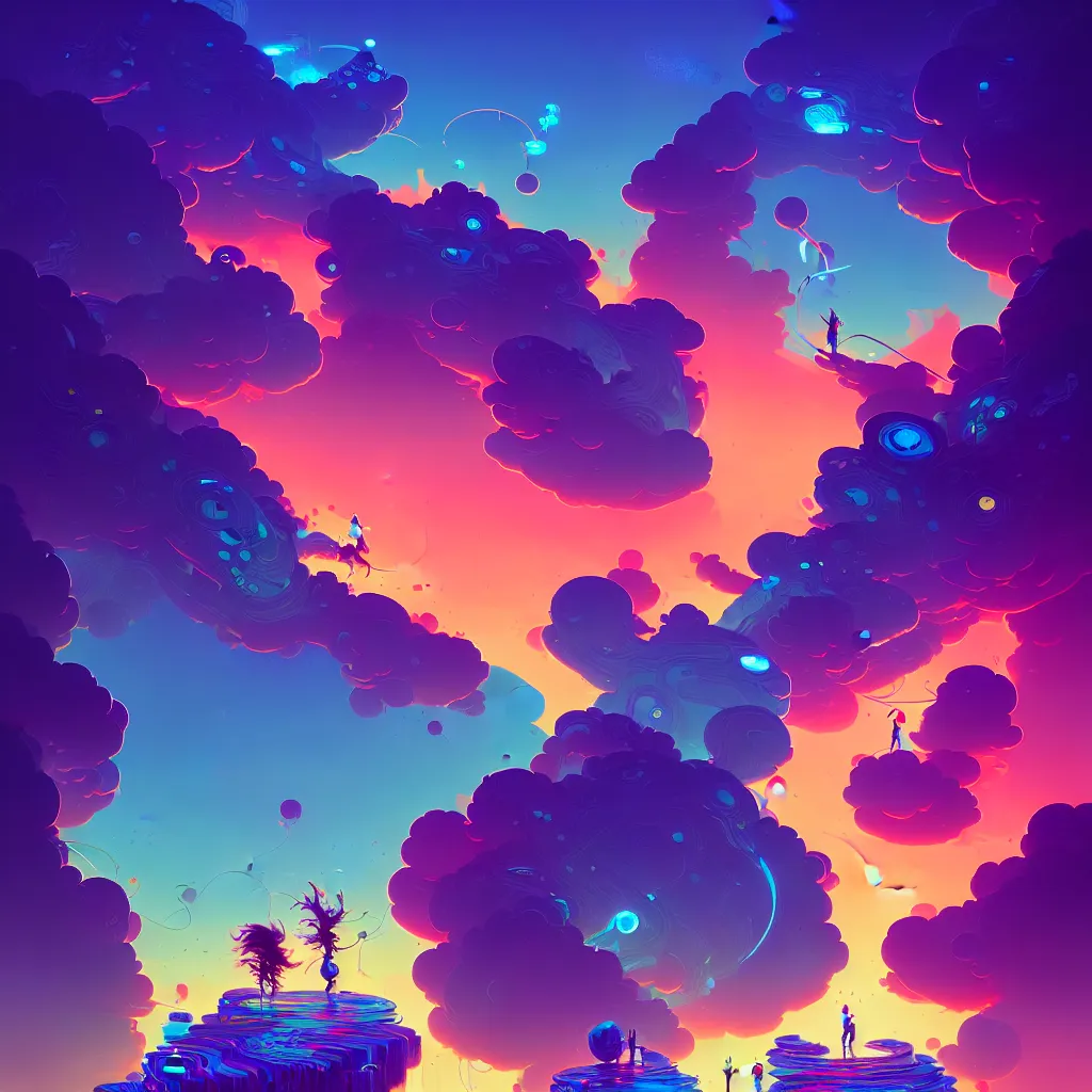 Image similar to a micro-service deployed to a datacenter, road, connector, defence, wall, cloud, security, cyber, attack vector, trending on Artstation, painting by Jules Julien, Leslie David and Lisa Frank and Peter Mohrbacher and Alena Aenami and Dave LaChapelle muted colors with minimalism