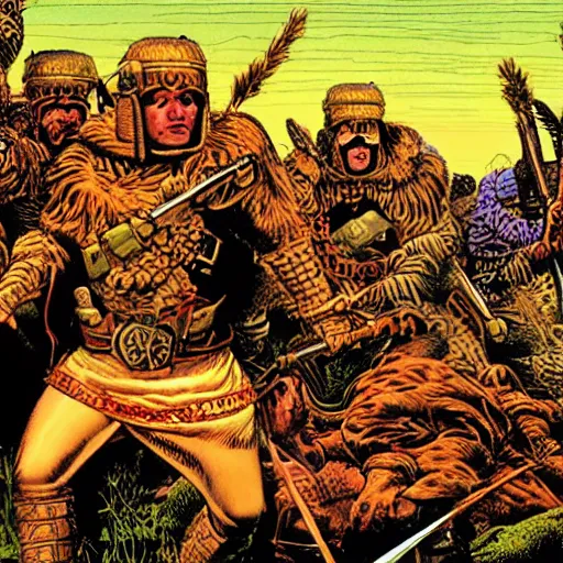 Image similar to battle of hastings, richard corben