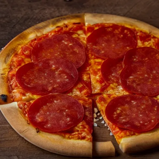 Prompt: professional photo of a slice of pepperoni pizza, 4k, highly detailed