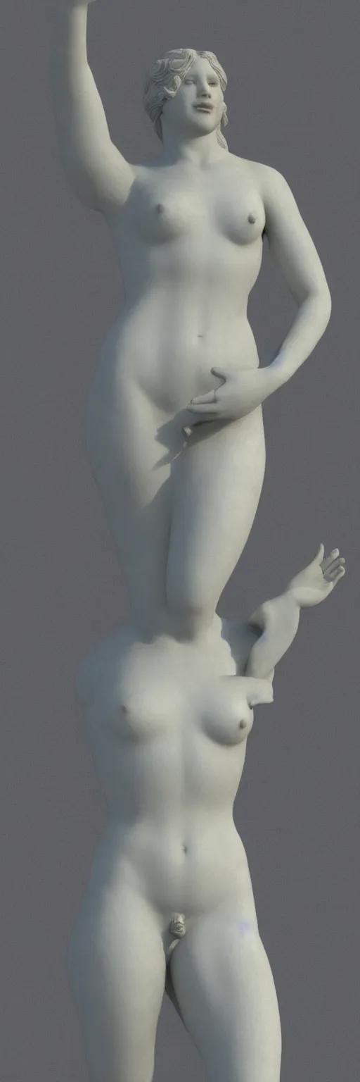 Image similar to statue of venus callipygian, all body, High definition, detailed, rim light, volumetric effect,