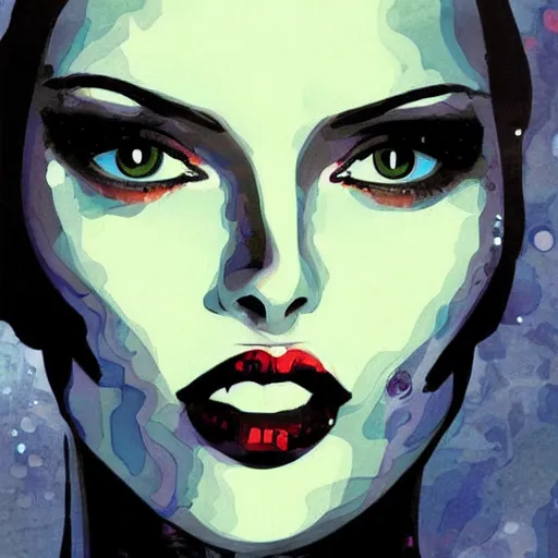 Prompt: woman portrait made out of paint, beautiful, cyborg, comic book art