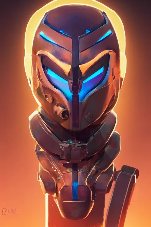 Image similar to epic mask helmet robot ninja portrait stylized as fornite style game design fanart by concept artist gervasio canda, behance hd by jesper ejsing, by rhads, makoto shinkai and lois van baarle, ilya kuvshinov, rossdraws global illumination radiating a glowing aura global illumination ray tracing hdr render in unreal engine 5