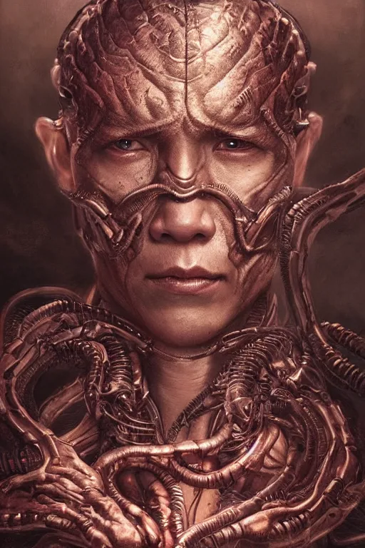 Prompt: realistic portrait beautiful detailed matte painting of cinematic movie scene jet li mutate into cyborg snake. horror, created by gustave dore and greg rutkowski, high detailed, smooth draw, synthwave neon retro, intricate, realistic proportions, dramatic lighting, trending on artstation.