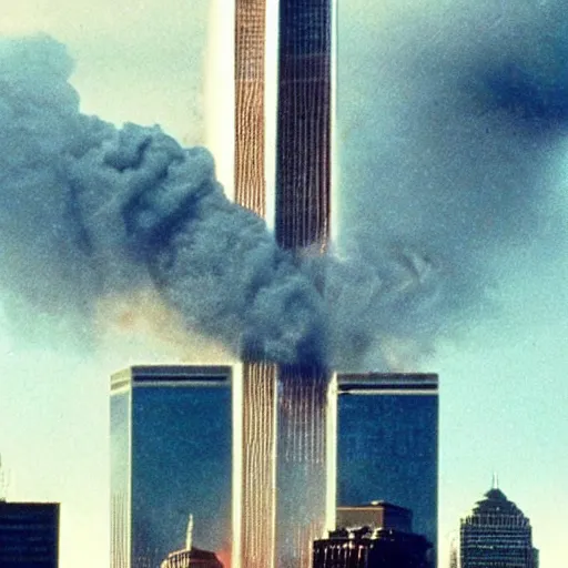 Image similar to 9/11 movie poster in the style of Jaws