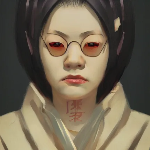 Prompt: Portrait of Sukeban Deka Soryu, artwork by Sergey Kolesov, arstation,