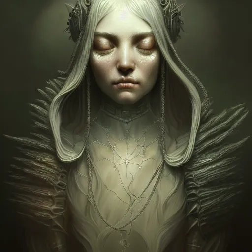 Prompt: mourning crying ghost, very detailed face, detailed features, fantasy, circuitry, explosion, dramatic, intricate, elegant, highly detailed, digital painting, artstation, concept art, smooth, sharp focus, illustration, art by Gustave Dore, octane render