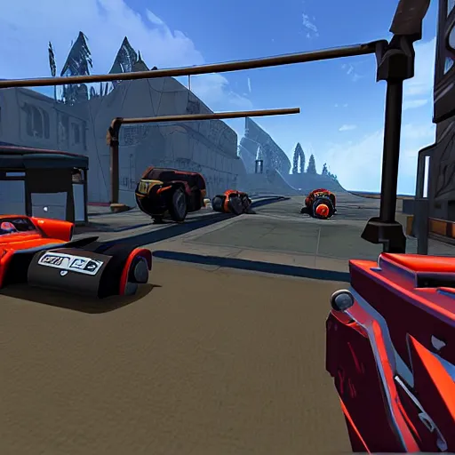 Image similar to screenshot from half life superstar racing