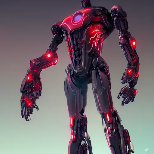 Prompt: ultron bot from avengers age of ultron, cyberpunk concept art, detailed, neon, night, dark, octane renderer, artstation