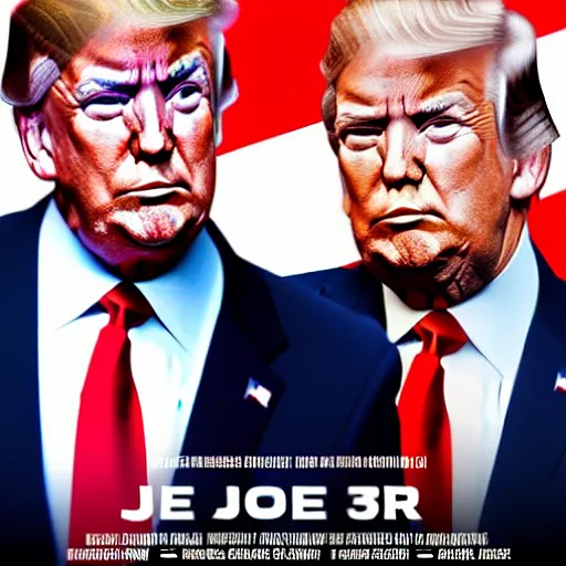 Prompt: poster of the movie : joe biden and the trump, photorealistic, ultra high detail, 8 k
