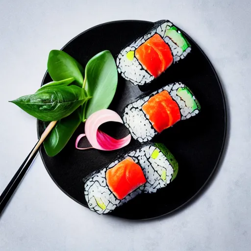 Prompt: new product from impossible - vegan toro sushi