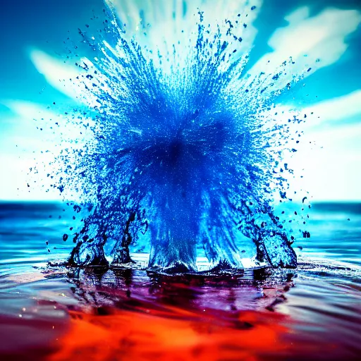 Image similar to explosion made out of water