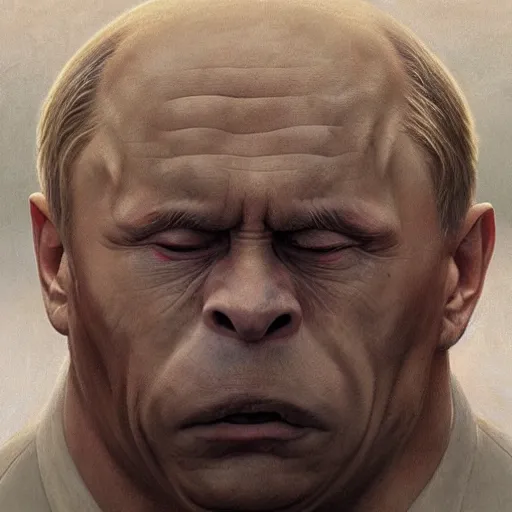 prompthunt: vladimir putin blobfish, blobfish putin hybrid, putin face,  vladimir putin anthropomorphic transformation, macabre, horror, by donato  giancola and greg rutkowski and wayne barlow and zdzisław beksinski,  realistic face, visible face, digital