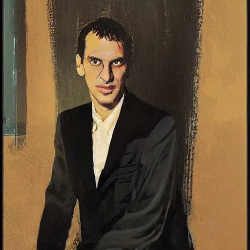 Prompt: “portrait of Donald fagen, by Robert McGinnis”