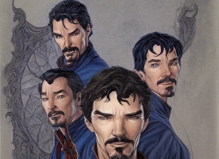 Image similar to a highly detailed [ avatar ] portrait of stephen strange, james gurney, james jean