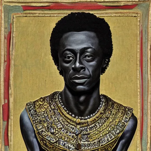 Prompt: portrait of Miles Davis as a Roman emperor