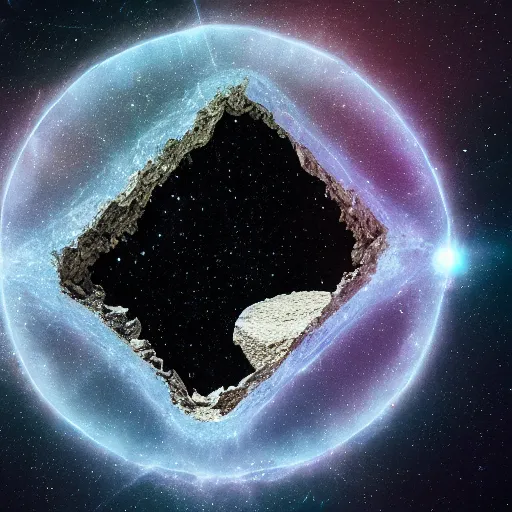 Image similar to crystal quartz fragments and diamond shards, dark side of the moon cover, centered in the middle of galactic space, radiating around prismatic colours of black hole singularity, hyper realistic focus, sharp details, cinema 4d octane, nasa images, volumetric lighting, cinematic lighting, houdini simulation, space nebula, 8k