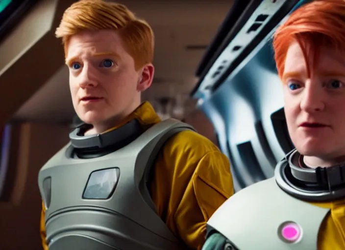 Image similar to film still of real life philip j fry in the scifi movie, 4 k