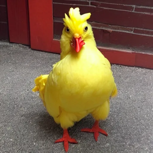 Prompt: cute chicken dressed as a prisioner