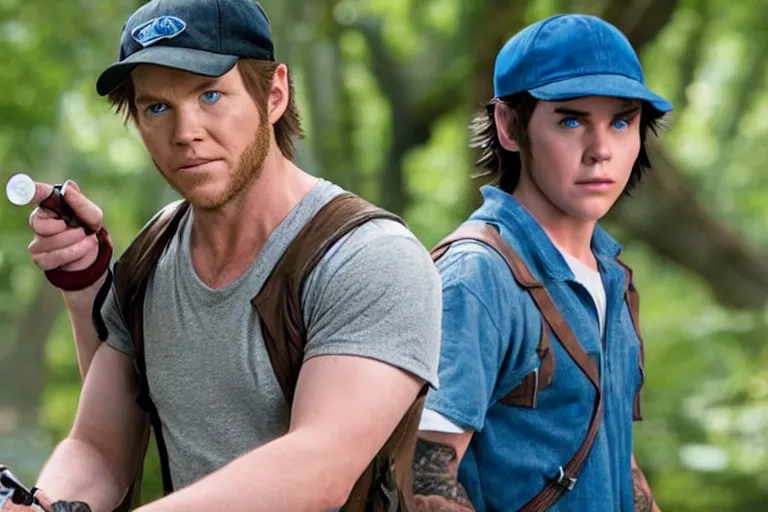 Image similar to live action film still of ( christ pratt ) as ash ketchum in the new sci - fi movie