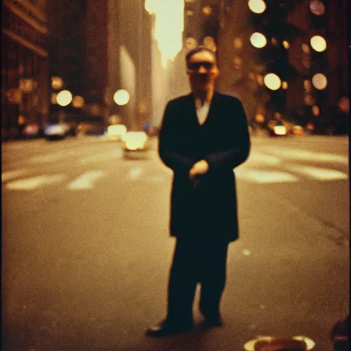 Prompt: analog bokeh portrait in new york, 1 9 6 0 s, photographed on expired film, medium format detailed photograph