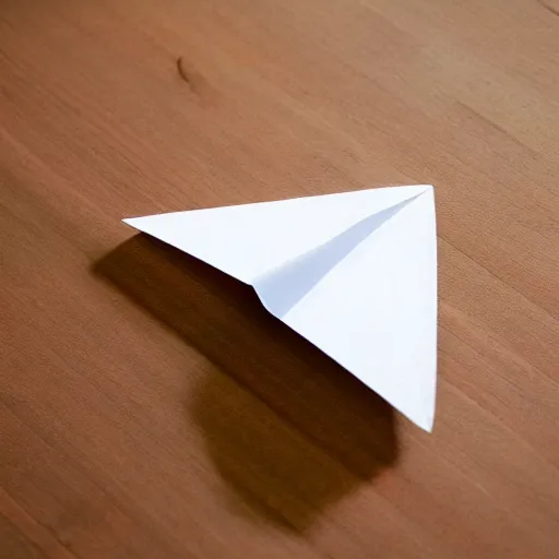 Image similar to a paper airplane that should theoretically beat all the records, photography, ambient light