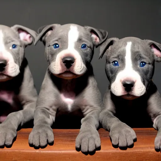 Prompt: blue nose pitbull puppies