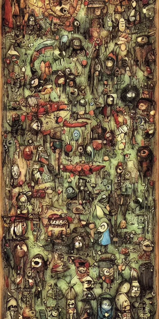 Image similar to a pilgram and native american scene by alexander jansson and where's waldo