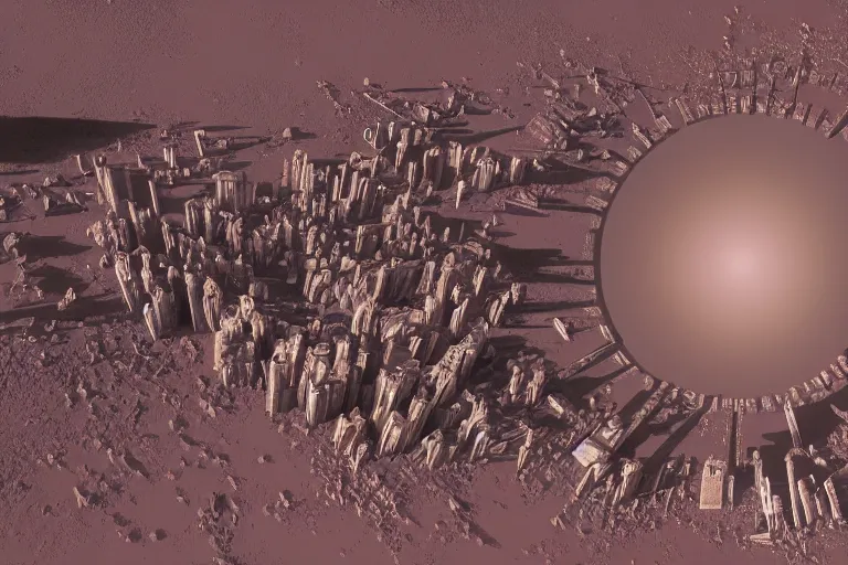 Image similar to A city on Mars