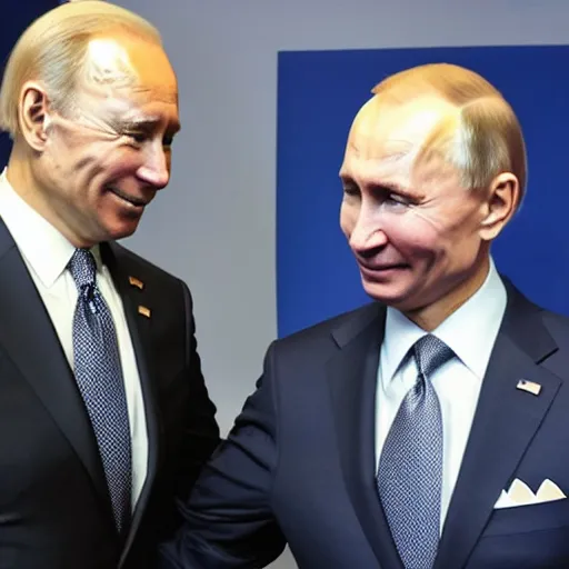 Prompt: Joe Biden meeting Putin